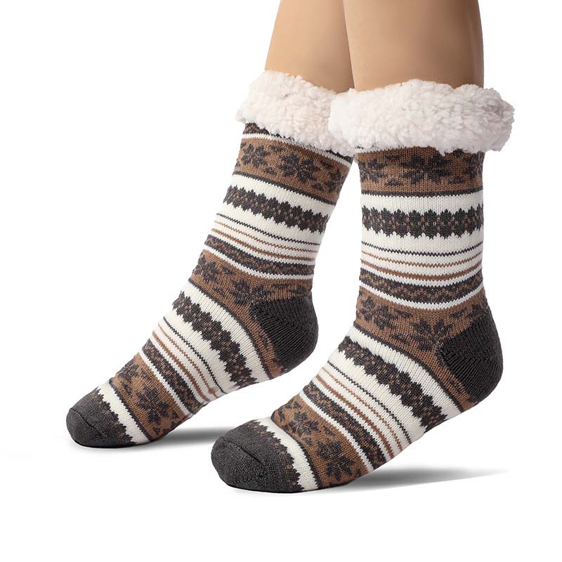 Snowflake Ultra-thick Cashmere Slipper Home Socks