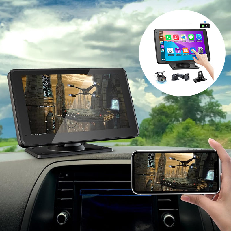 Wireless CarPlay Dual-Channel Dash Cam