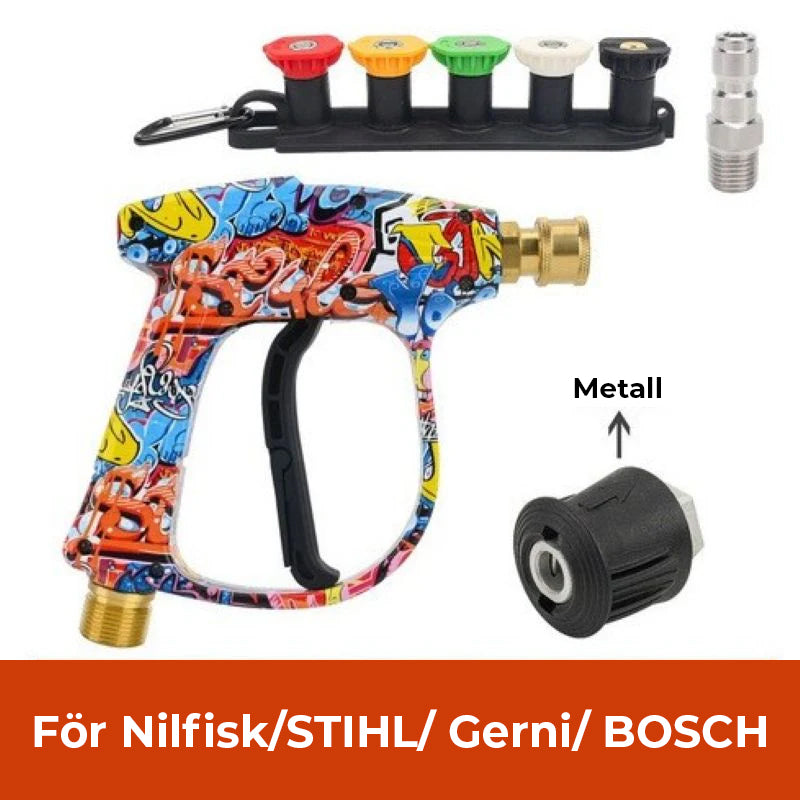 Högtryckstvätt-set för graffiti