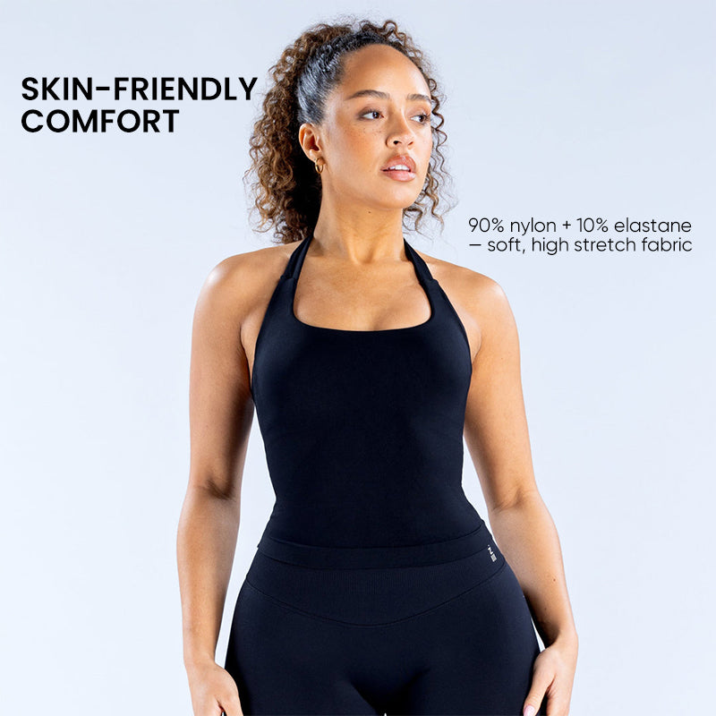 Women's Solid Removable Chest Pad Sports Tank Top
