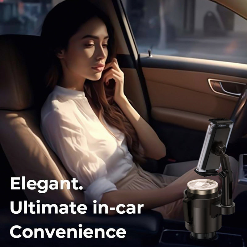 360° Rotating Car Cup Holder Phone Mount