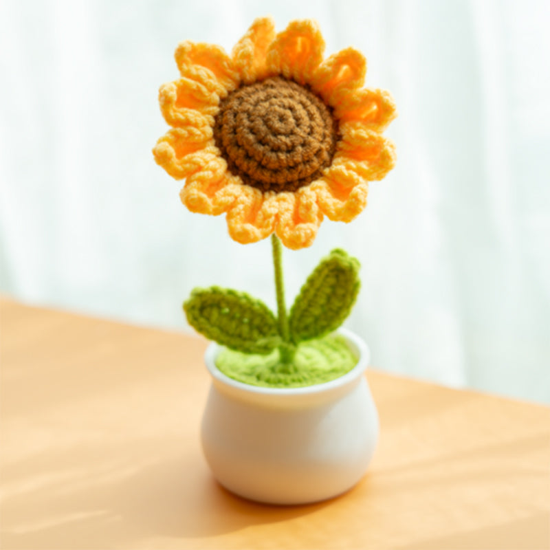 Handmade Crochet Bouquet Potted Flowers