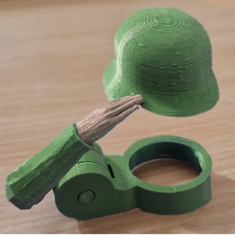 Soldier Salute Beer Bottle Helmet