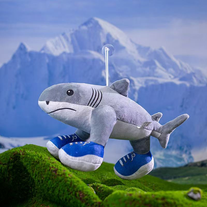 Soft Plush Toy Shark with Sneaker Feet