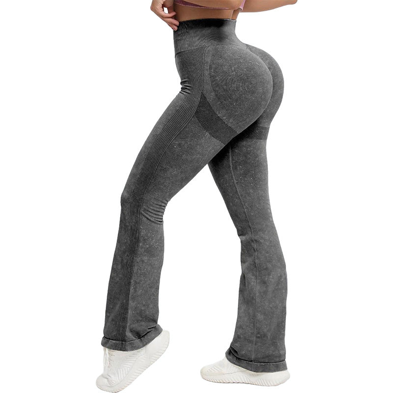 Solid Color Flare Leg Yoga Pants