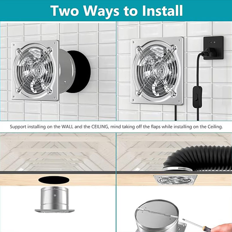 6 inches - Multifunctional Powerful Mute Exhaust Fan