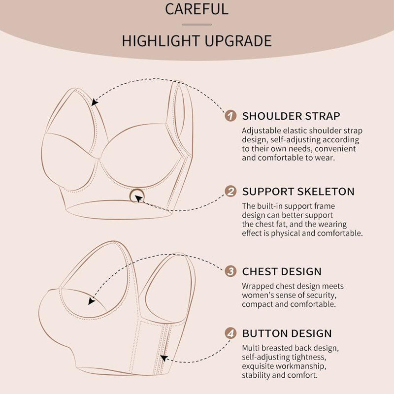 Comfortable Plus Size Anti-Sagging Bra for Women