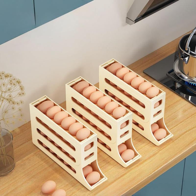 4-Tier Sliding Egg Storage Box