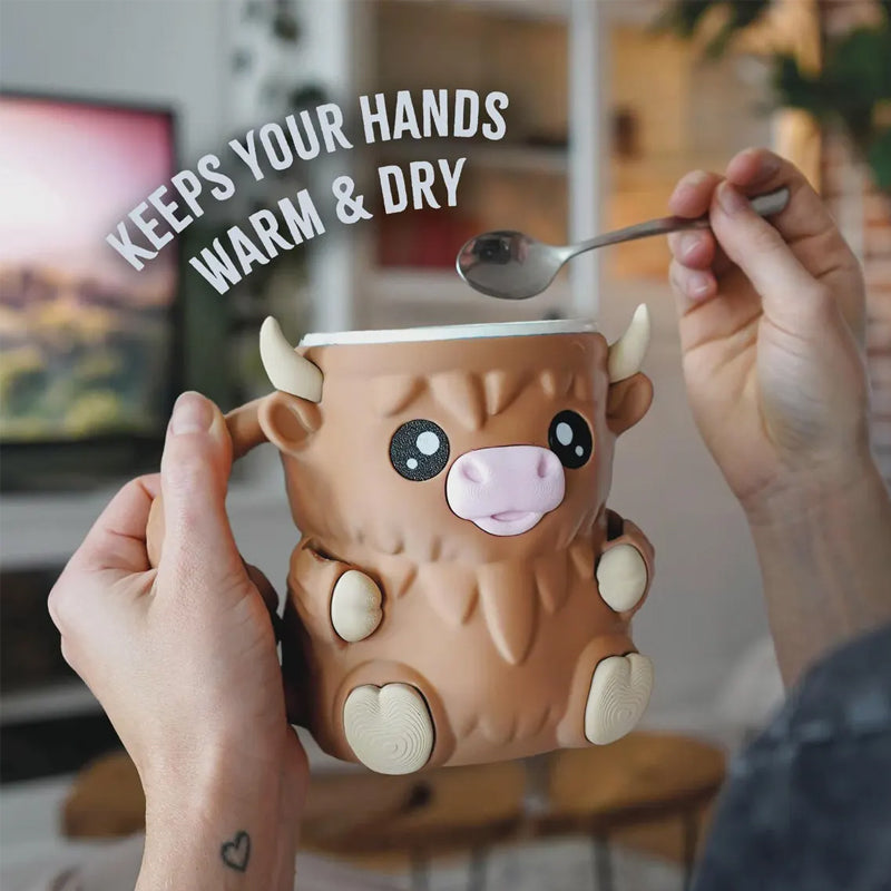 Highland Cow Ice Cream Pint Holder