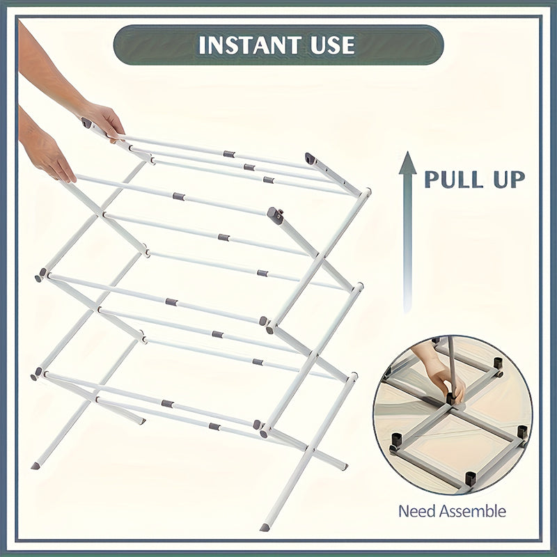 Expandable Collapsing Foldable Laundry Rack