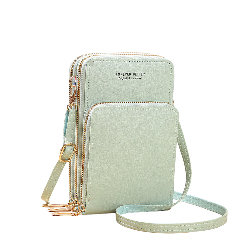 Liten crossbody-väska i läder