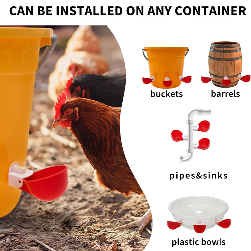 Automatic Chicken Water Cups (6 pcs)