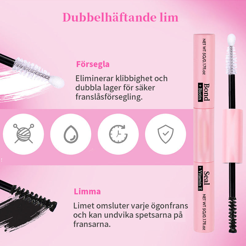 Naturligt fluffigt set med lösögonfransar