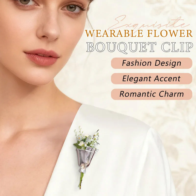 Wearable Flower Bouquet Clip Brooch