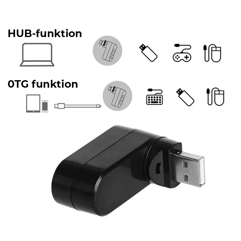 4 i 1 roterbar USB-hubb