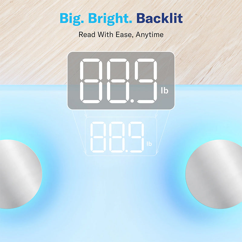 7-Color Glowing Bluetooth Digital Scale for BMI and Body Fat