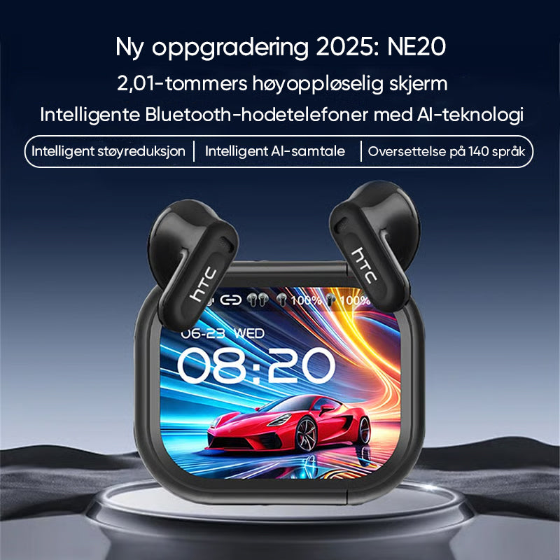 HD-fargeskjerm, intelligent støyreduksjon, hodetelefoner med AI-oversettelse