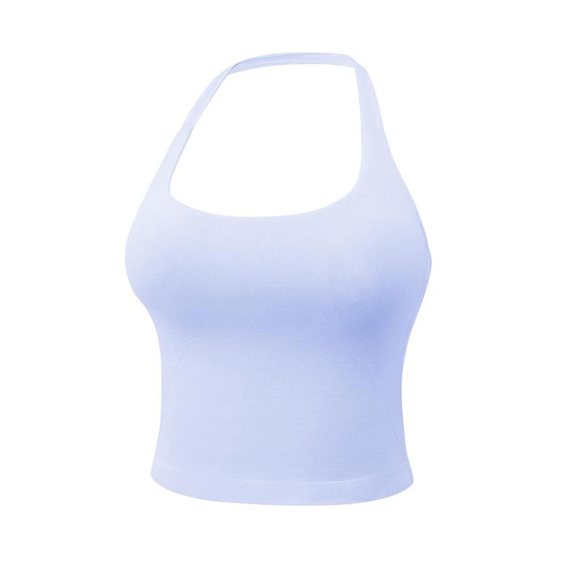 Women's Solid Removable Chest Pad Sports Tank Top