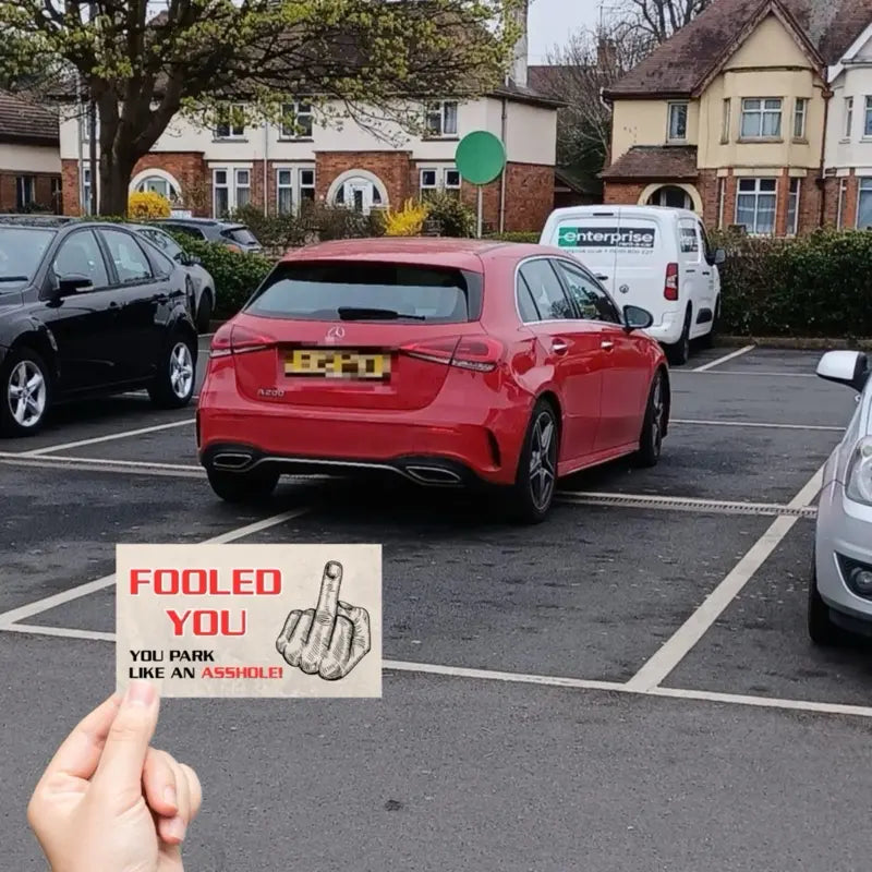 You Park Like An A-hole Bad Parking Prank Cards Look Like $50 Money from a Distance