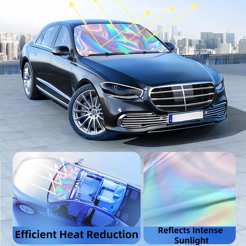 Foldable Reflective Car Windshield Sunshade – Heat Insulation & UV Protection for Front Window