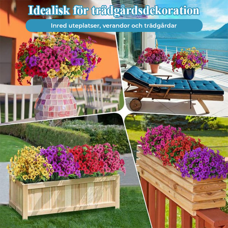 Konstgjorda faux blommor för inomhus- och utomhusdekoration