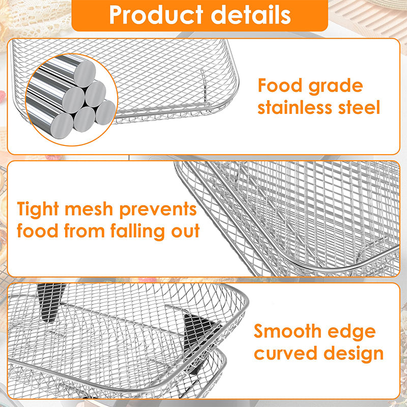 Set of 3 Stackable Baskets for Airfryer