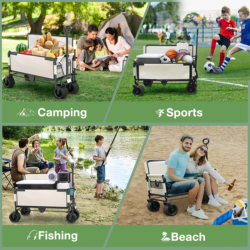 2-in-1 Outdoor Camping Trolley Seat