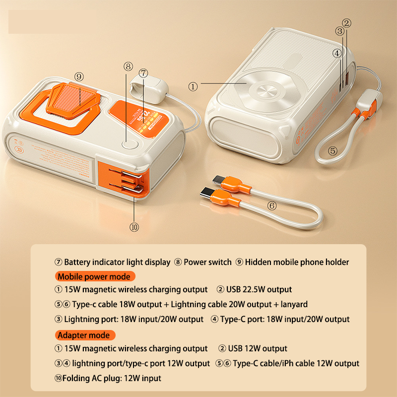 Magnetic Fast Charge 20000mAh Mobile Power Bank