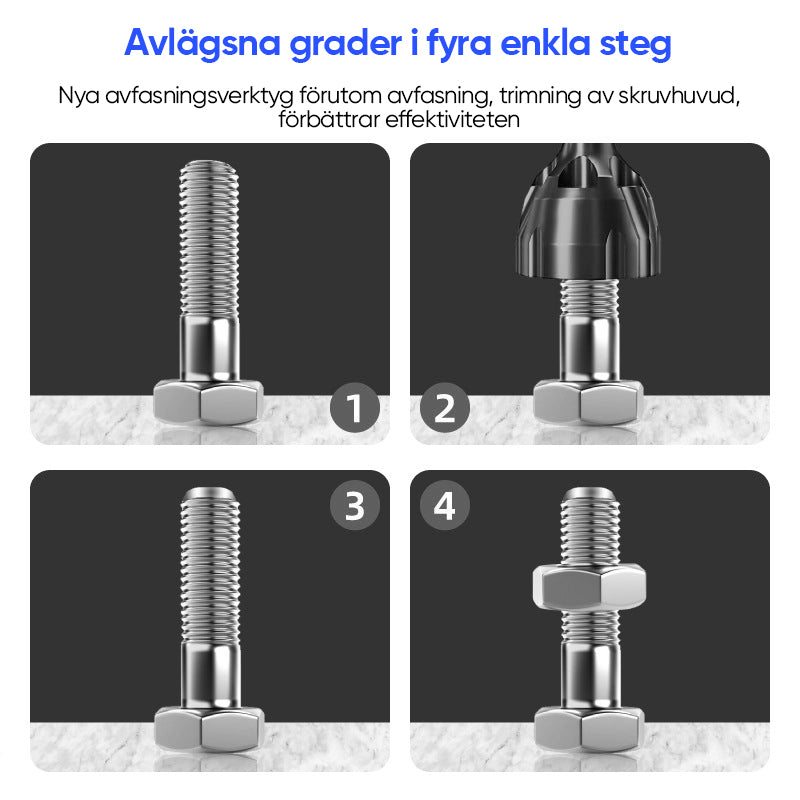 Avgradning av yttre fasverktyg med volframkarbidblad