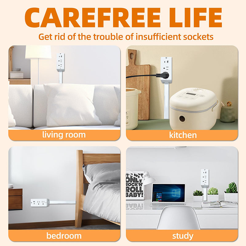 Retractable Rotating Power Strip Extender