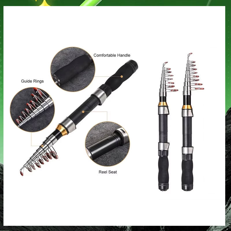 Professional Fishing Rod and Reel Combo Set