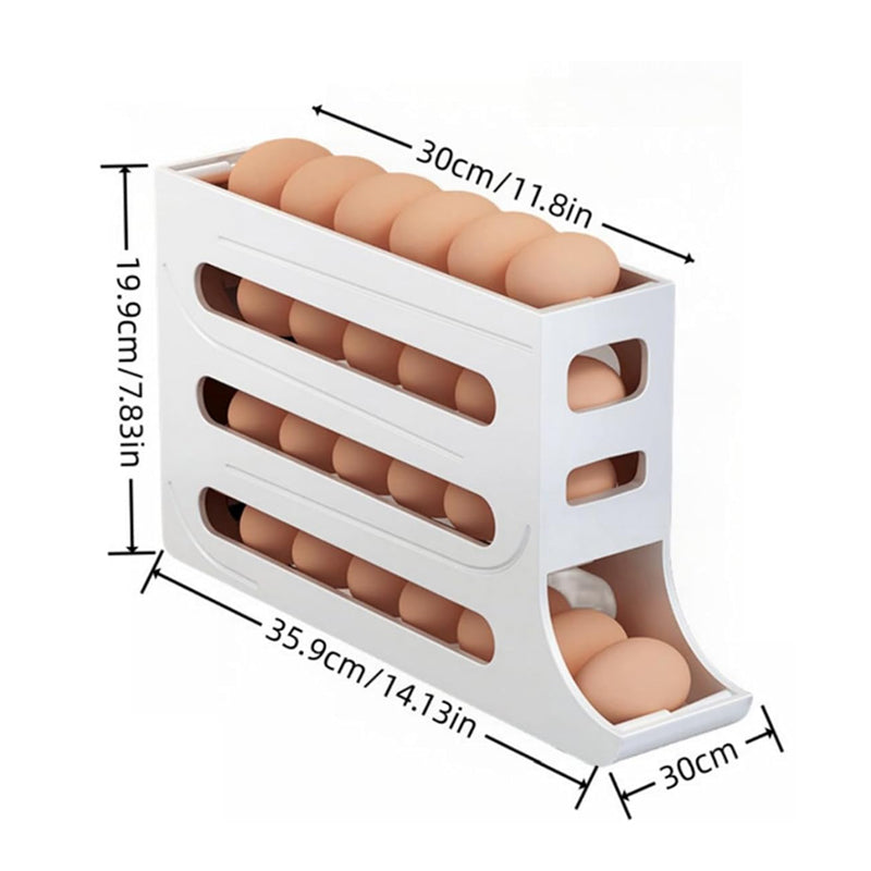 4-Tier Sliding Egg Storage Box