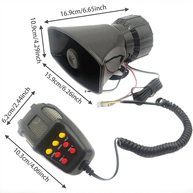 7 Tone Sound Mic PA Speaker Car Horn