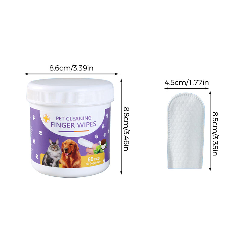 Pet Cleaning Finger Wipes