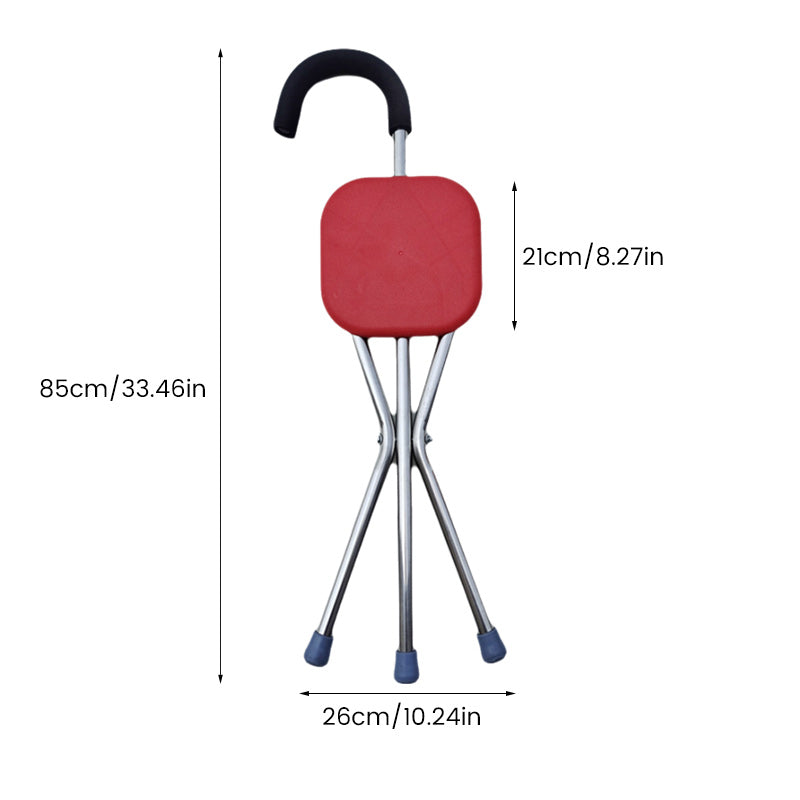 Foldable Walking Stick Chair
