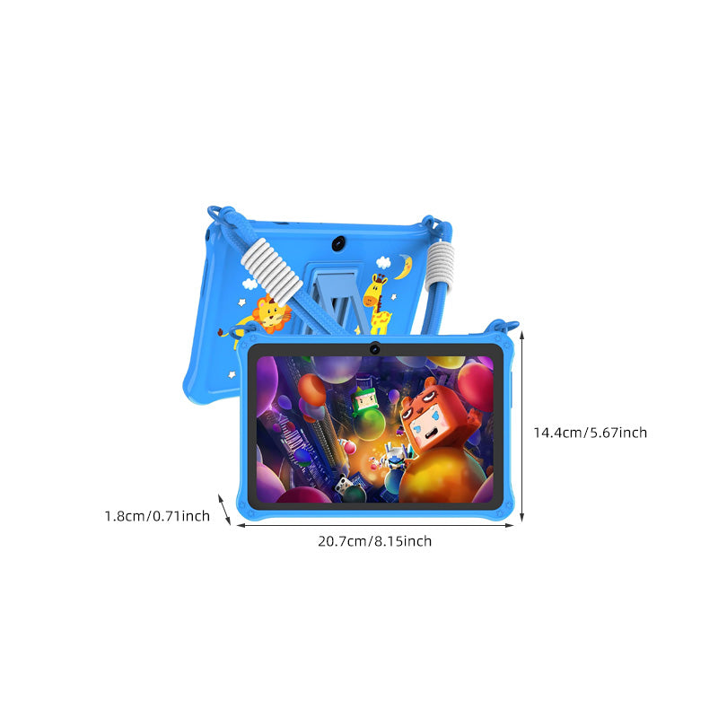 7-inch kids tablet with protective silicone case