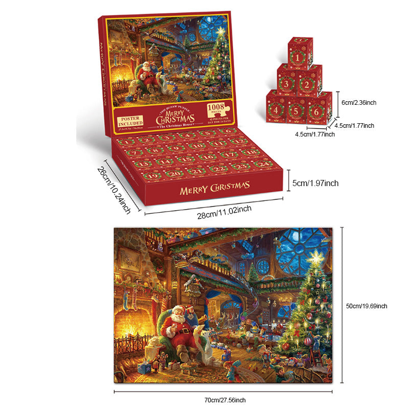 Jigsaw Puzzle Advent Calendar - 24 Days Countdown Calendar