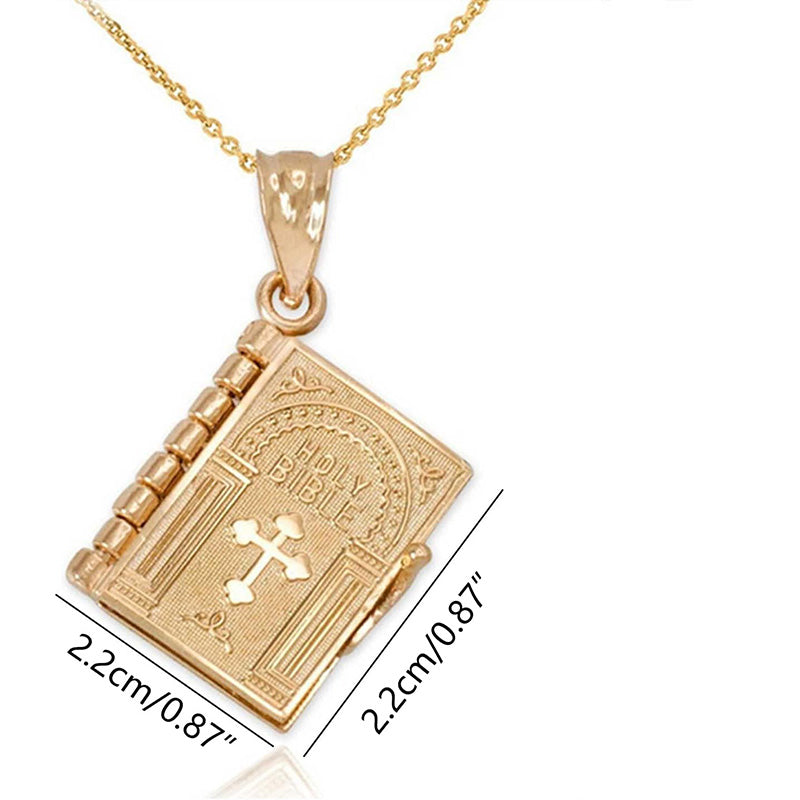 Openable Bible Book Necklace