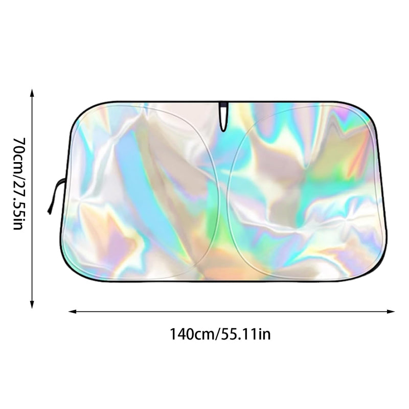 Foldable Reflective Car Windshield Sunshade – Heat Insulation & UV Protection for Front Window