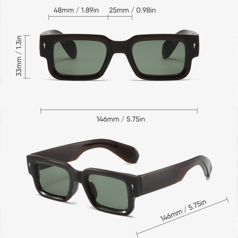 Square Frame Fashion Sunglasses(Free sunglasses bag)