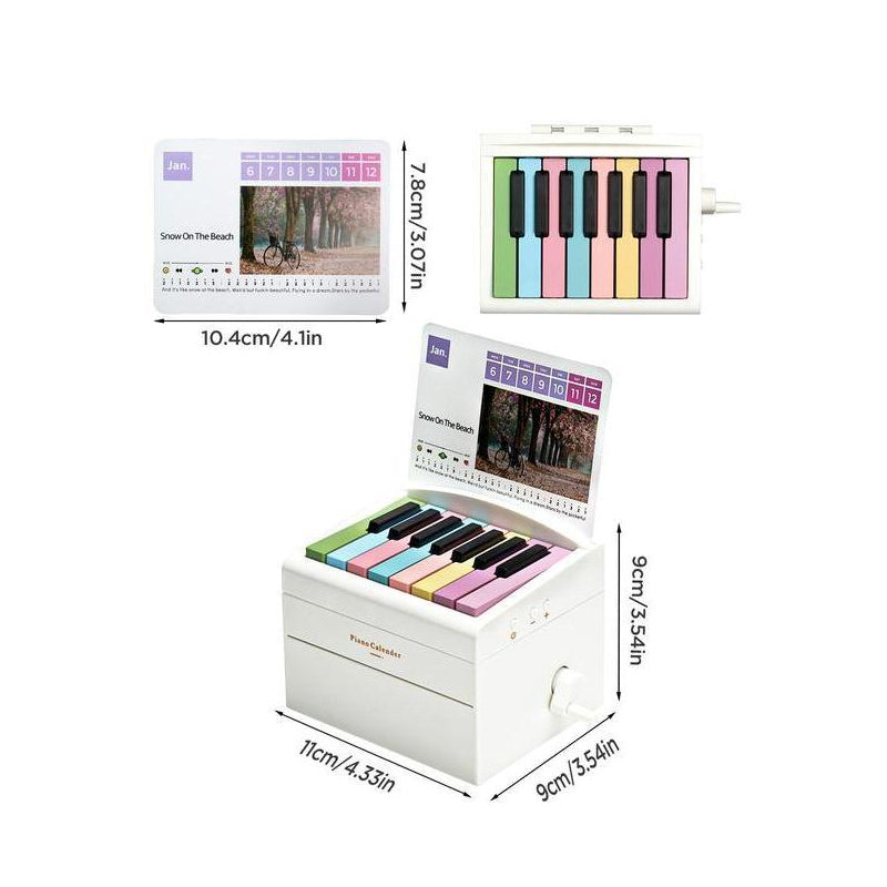 Piano Calendar 2025 with Music Lyrics