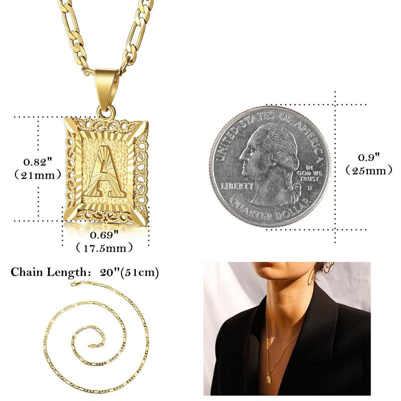 Gold Letter Pendant Necklace