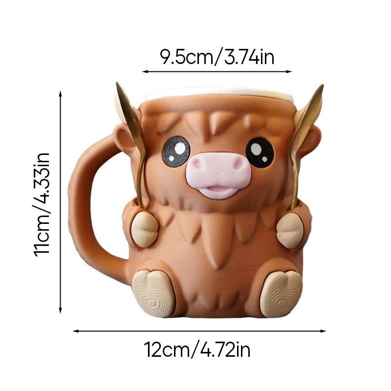 Highland Cow Ice Cream Pint Holder