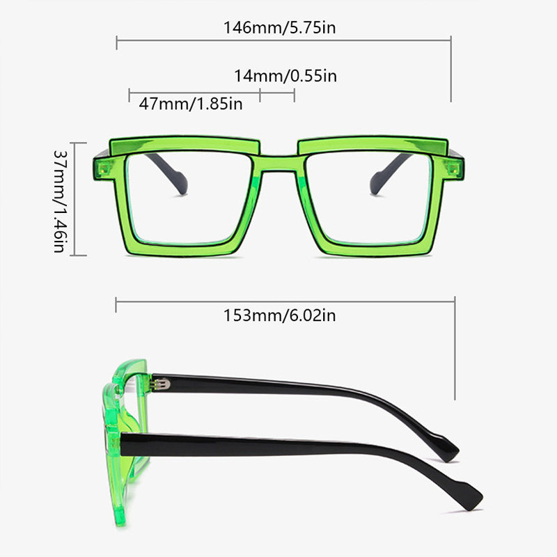 Anti-blue Light Color Block Eyeglasses