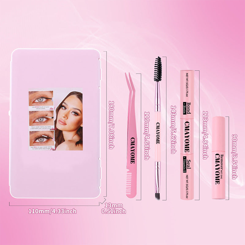 Naturligt fluffigt set med lösögonfransar