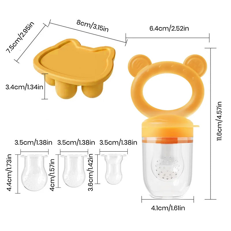 Baby Food Fruit Feeder & Breastmilk Popsicle Mold Set