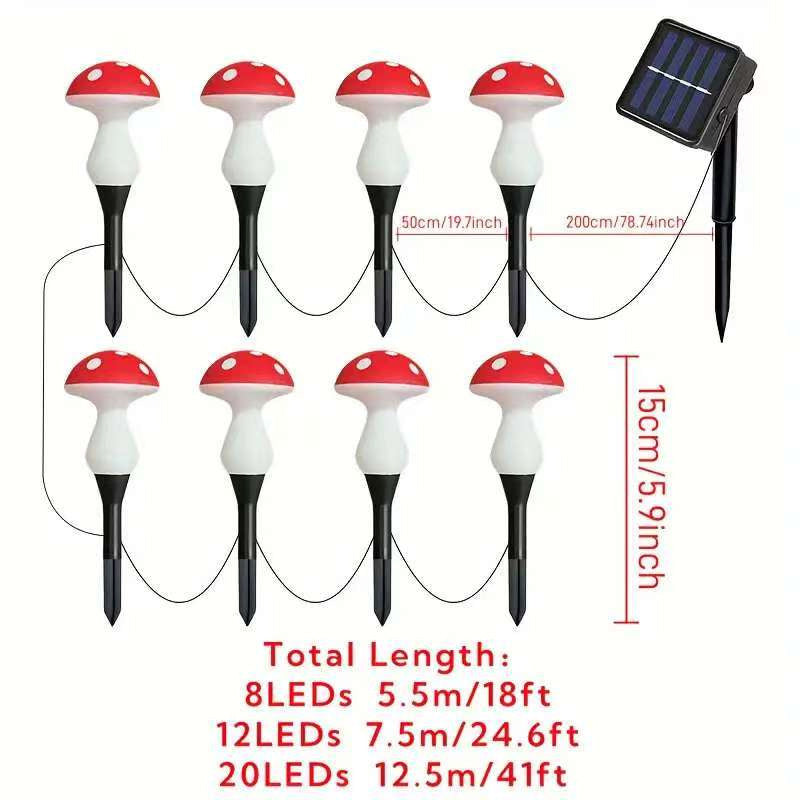 Solar Mushroom Garden Lights – Waterproof LED Outdoor Decor