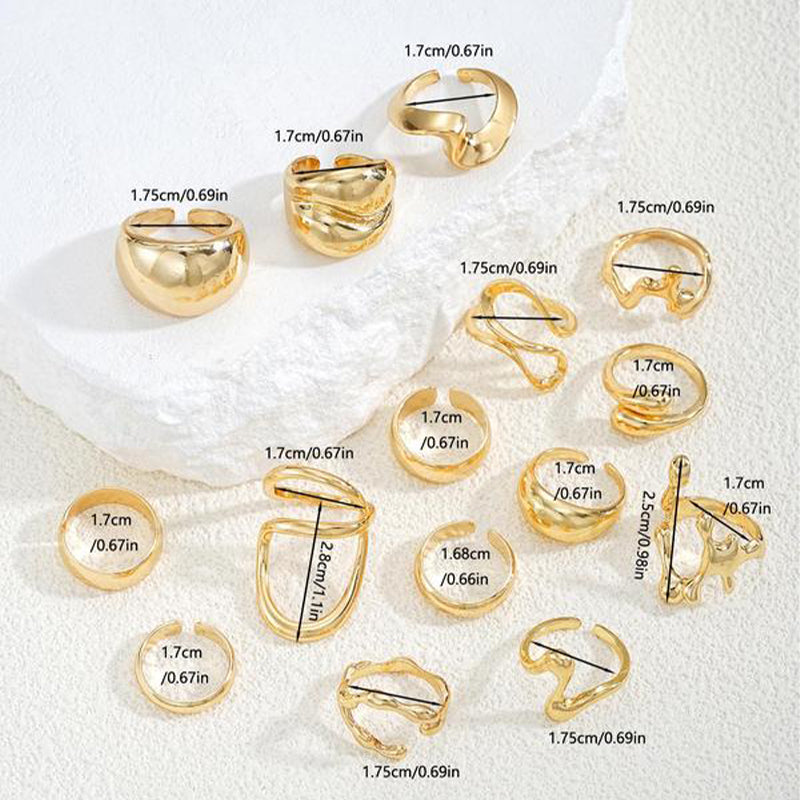 Geometric Adjustable Ring Set