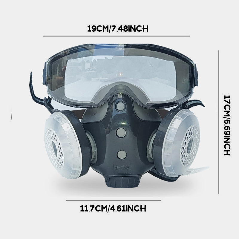 Full-face dust and eye protection mask