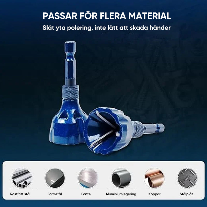 Avgradning av yttre fasverktyg med volframkarbidblad